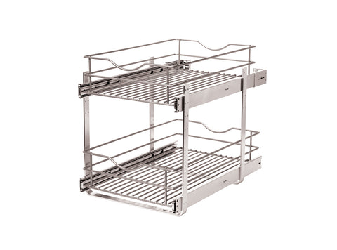 DBLMUB Pull-Out Storage with Double Height-Adjustable Wire Baskets