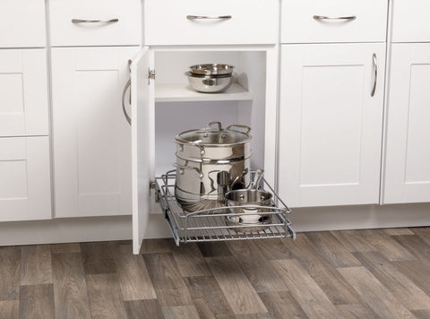 MUB Pull-Out Storage with Height-Adjustable Wire Baskets