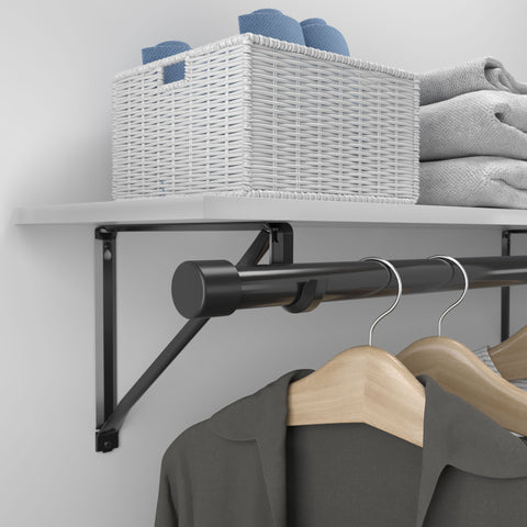0043 Fixed Shelf and Rod Bracket with 3" Hook