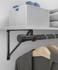 0045 Fixed Shelf and Rod Bracket with 3” Hook