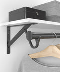 0495 Heavy-Duty Slide‑Thru™ Shelf and Rod Bracket with 3" Hook